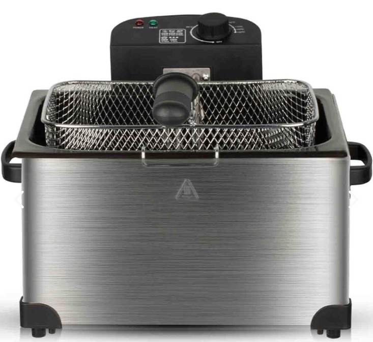 Freidora Doble de Acero Inoxidable 6 L